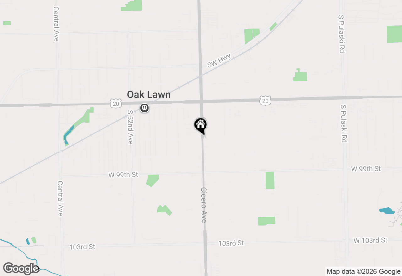 Map of 9700 Cicero Avenue, Oak Lawn, IL 60453