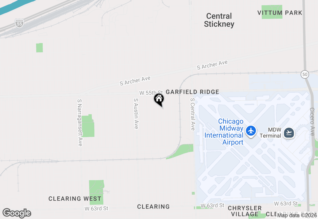 Map of 5609 S Monitor Avenue, Chicago, IL 60638