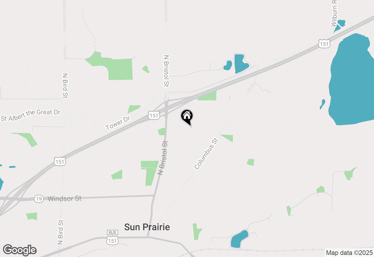 Map of 216 Hoover Street, Sun Prairie, WI 53590