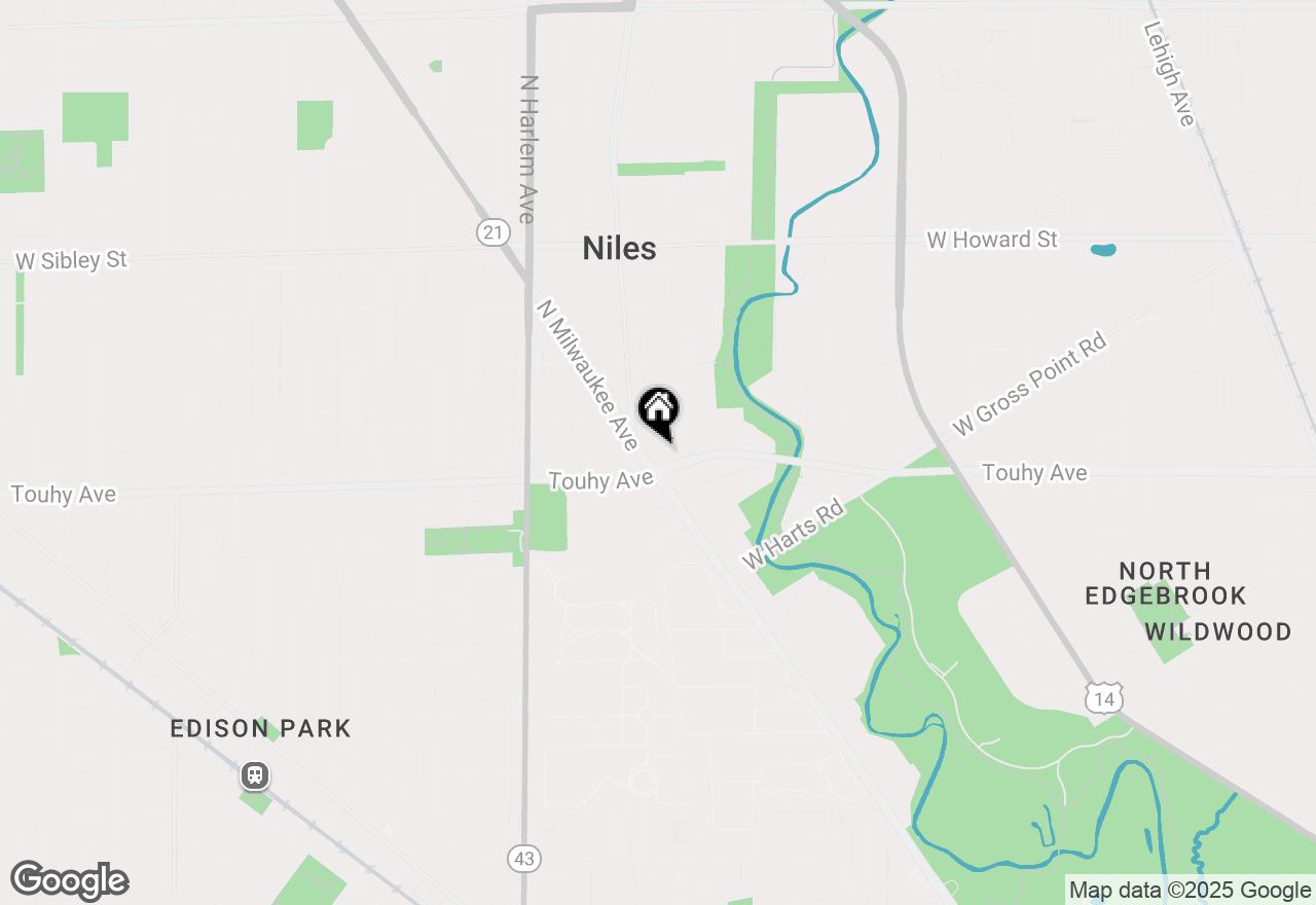 Map of 6980 W Touhy Avenue #302, Niles, IL 60714