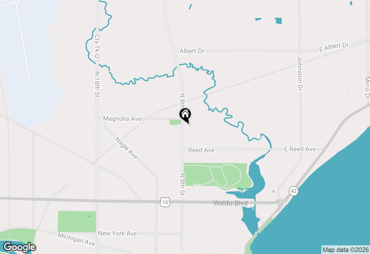 Map of 1465 N 8th St, Manitowoc, WI 54220