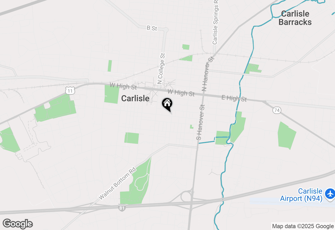Map of 223 W South Street, Carlisle, PA 17013