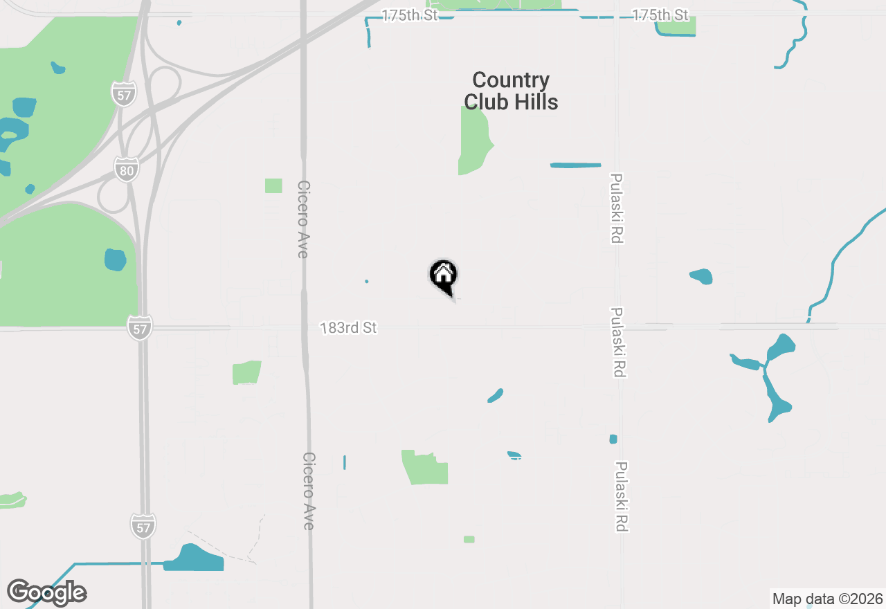 Map of 4431 182 Place, Country Club Hills, IL 60478