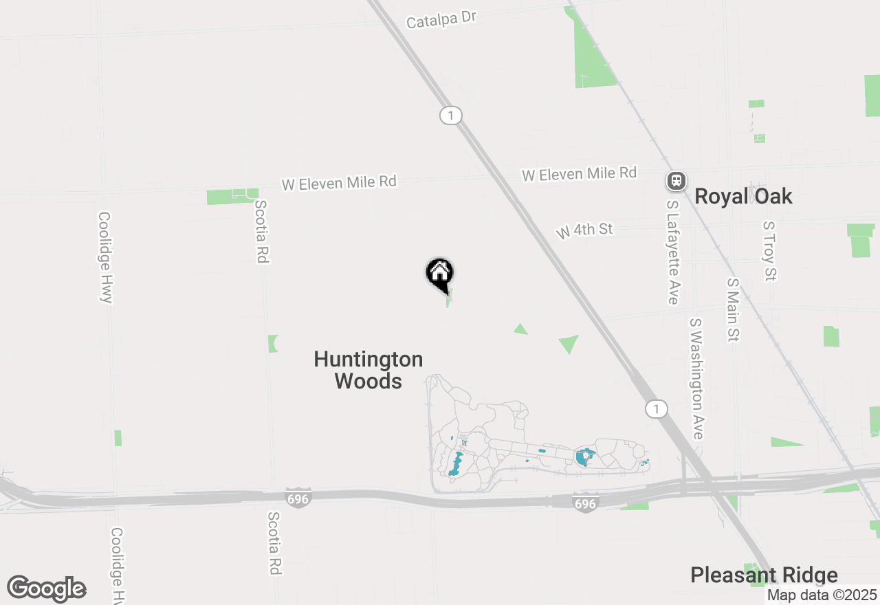 Map of 26085 Humber Street, Huntington Woods, MI 48070