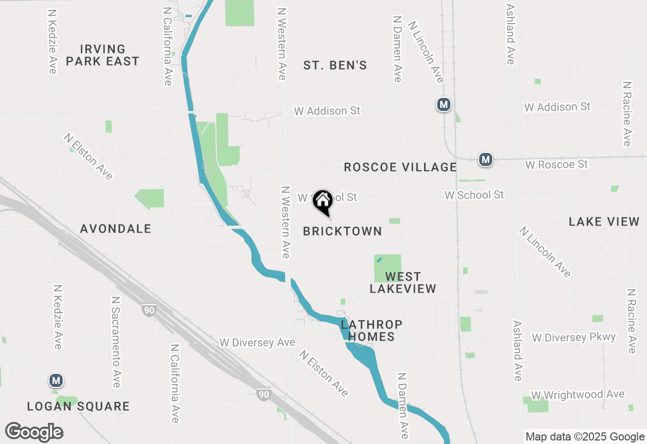 Map of 2244 W Belmont Avenue #3W, Chicago, IL 60618