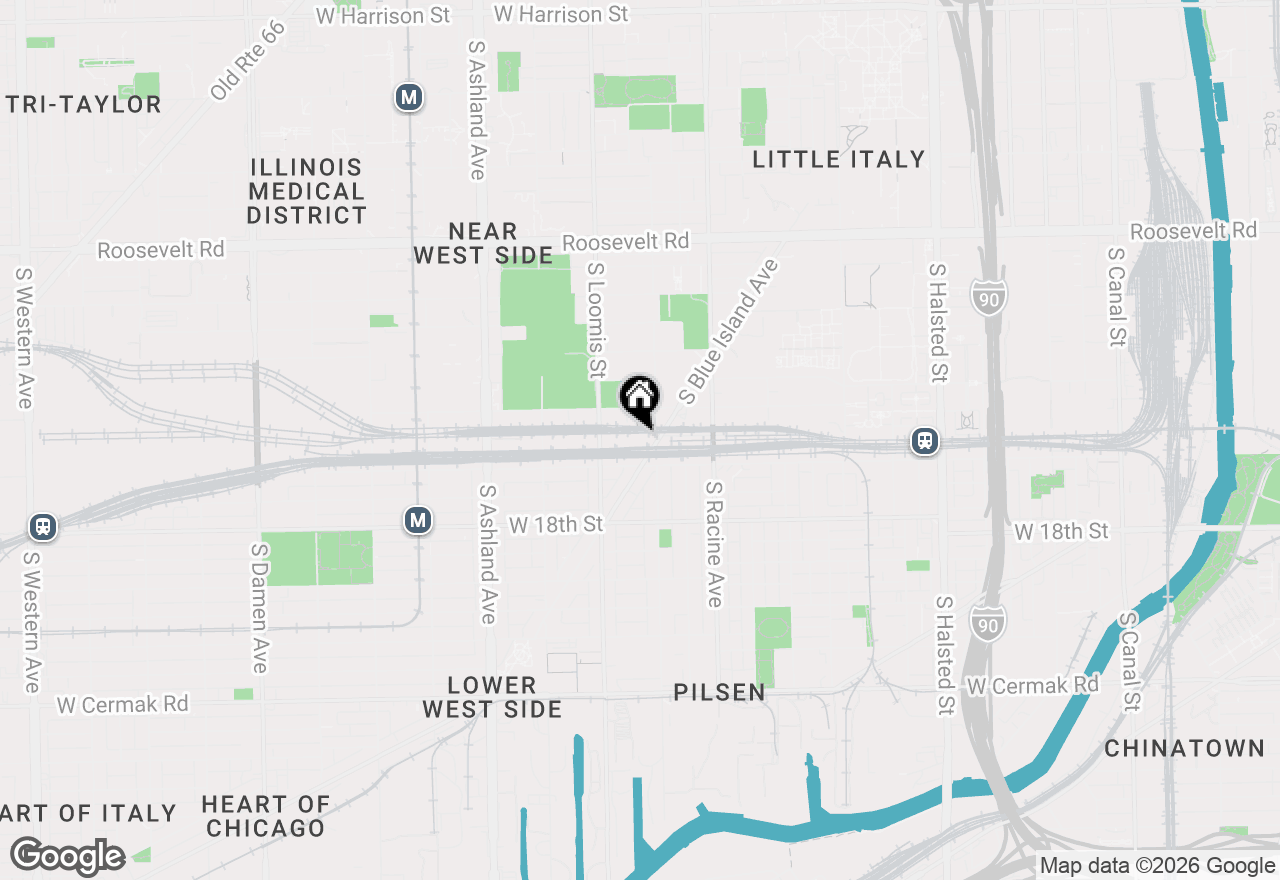 Map of 1550 S Blue Island Avenue #1210, Chicago, IL 60608