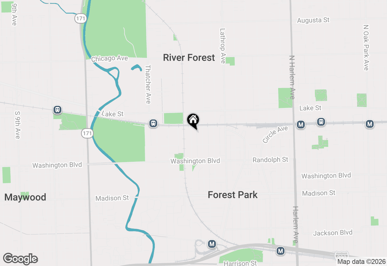Map of 335 Park Avenue, River Forest, IL 60305