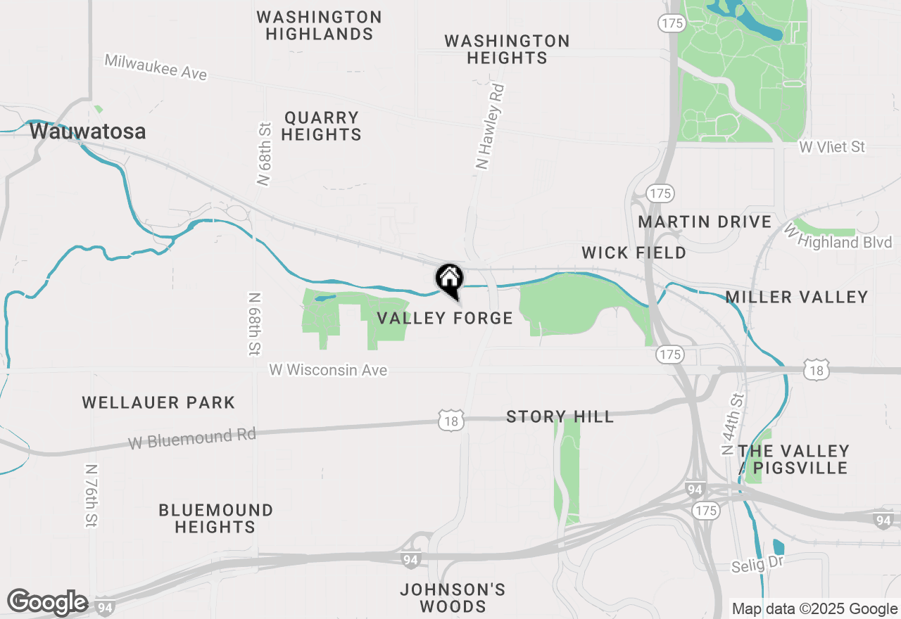 Map of 5818 W Valley Forge Dr, Milwaukee, WI 53213