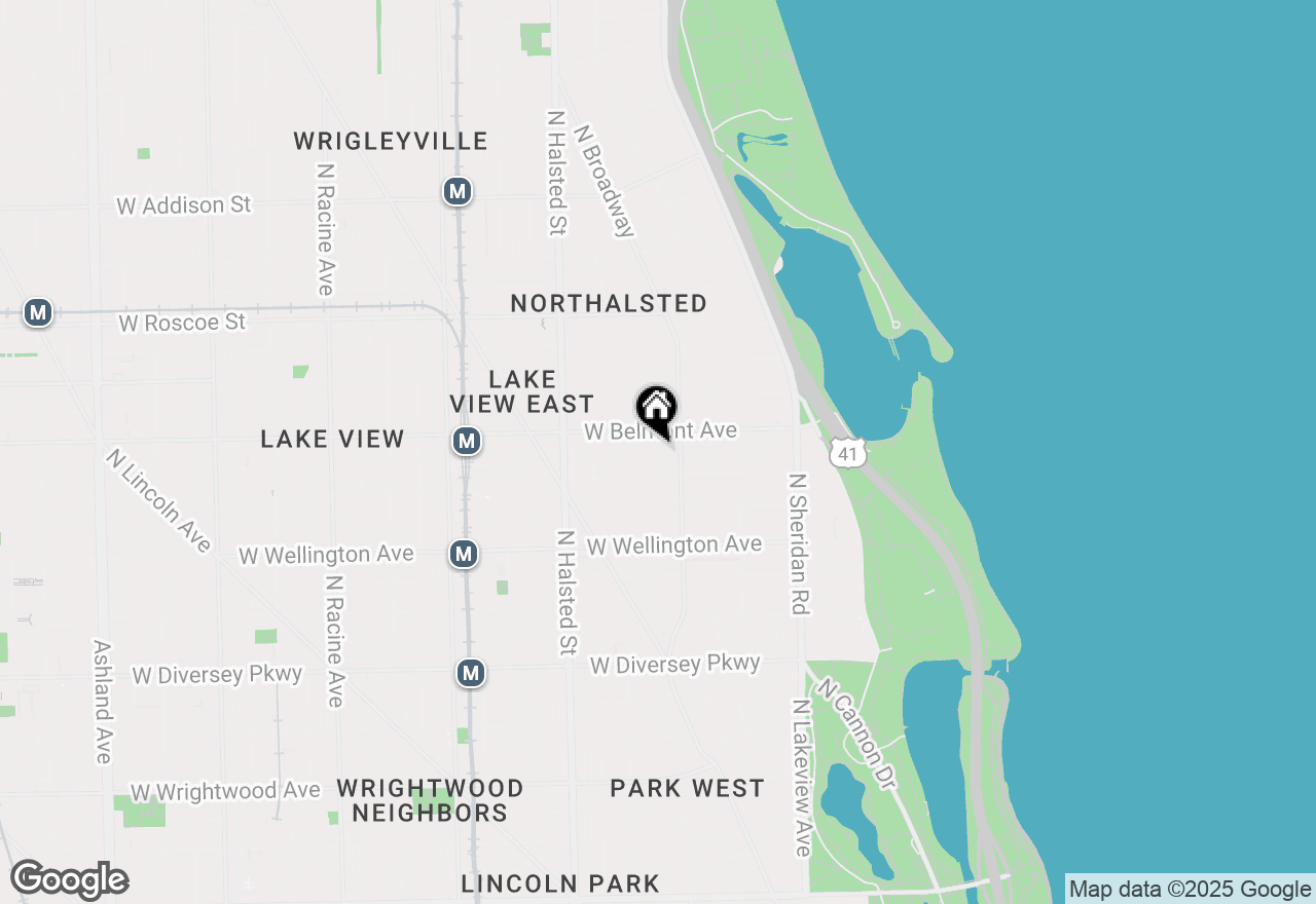 Map of 622 W Briar Place #G, Chicago, IL 60657