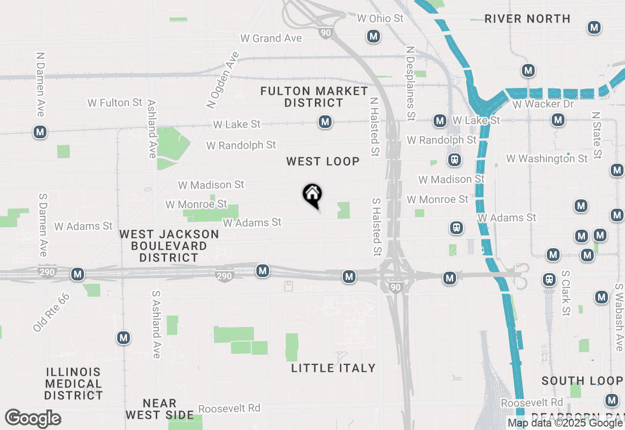 Map of 1040 W Adams Street #427, Chicago, IL 60607