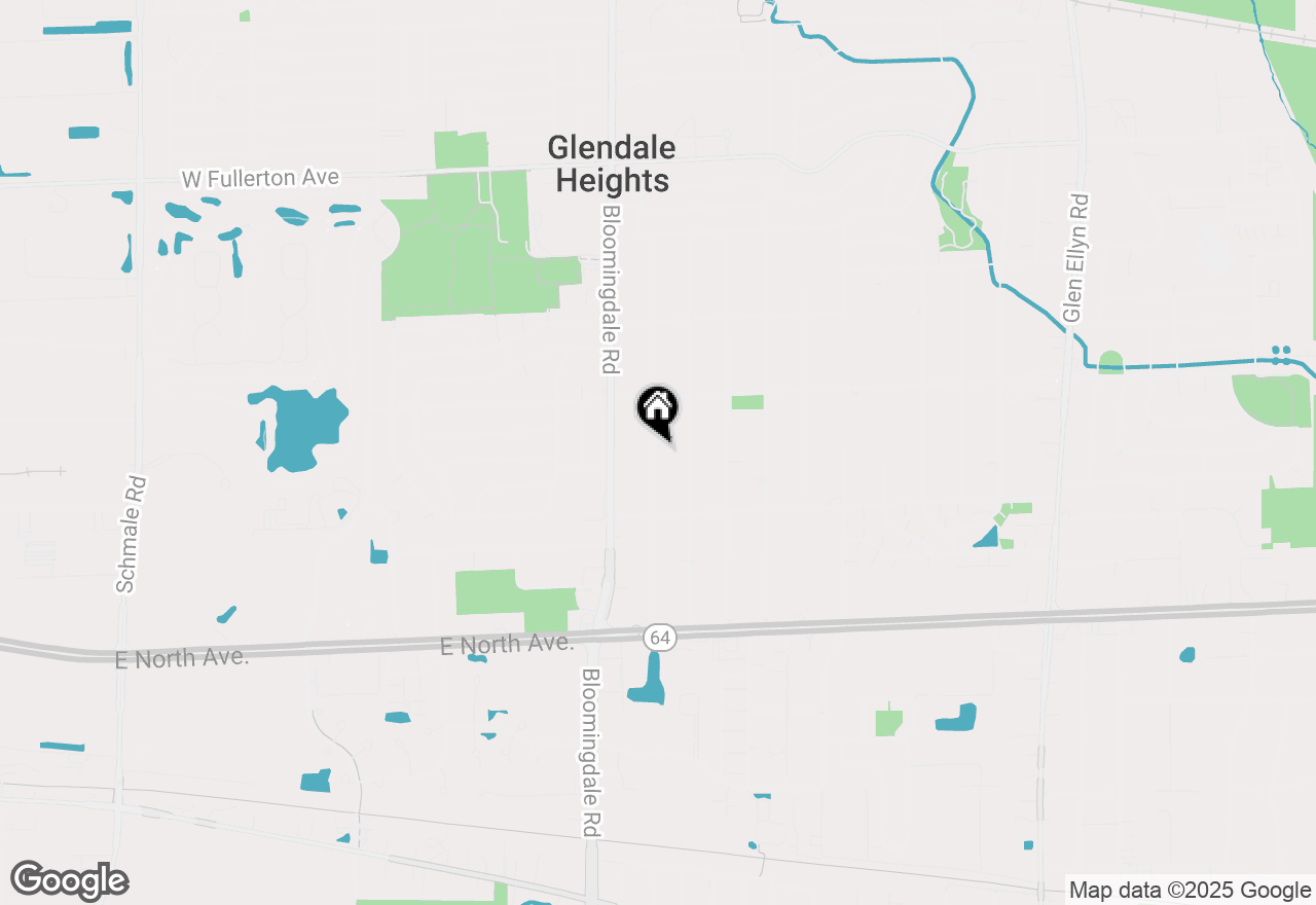 Map of 2n305 Mildred Avenue, Glen Ellyn, IL 60137