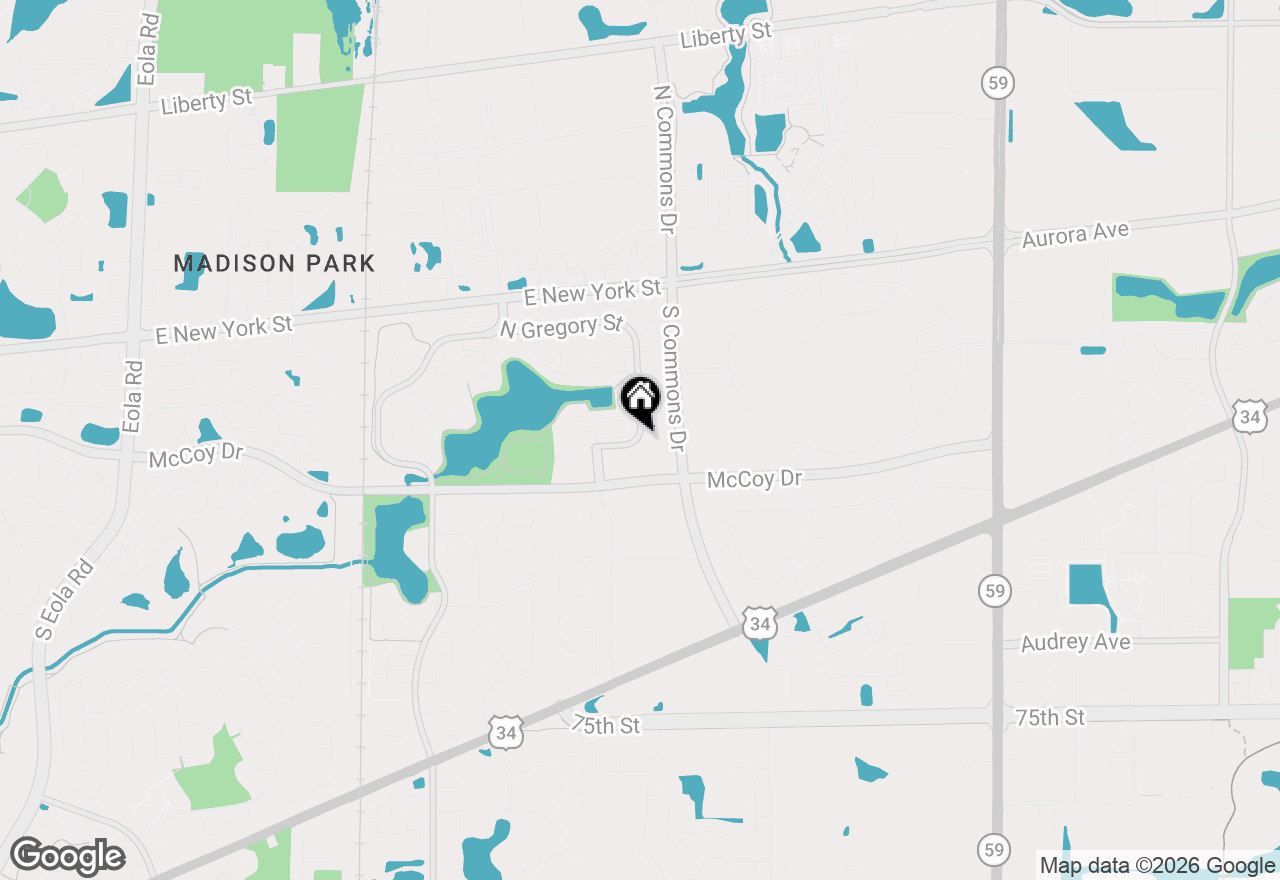 Map of 201 Gregory Street #15, Aurora, IL 60504