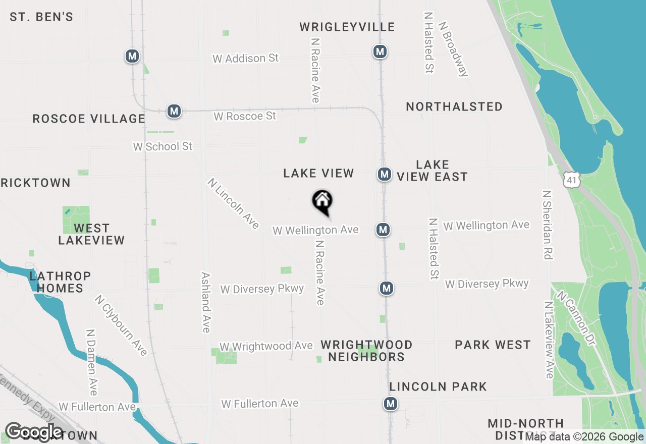 Map of 3013 N Racine Avenue, Chicago, IL 60657