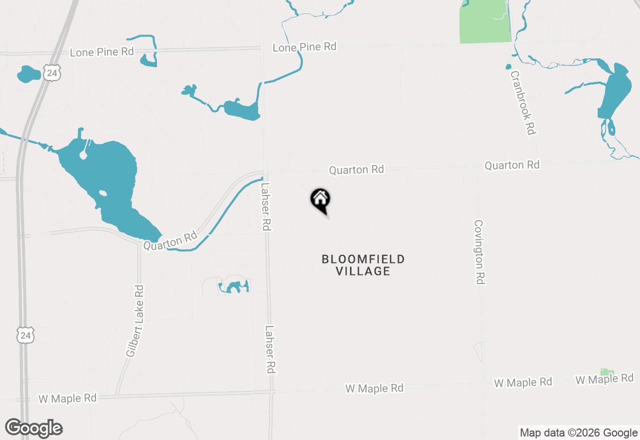 Map of 1257 Charrington Road, Bloomfield Hills, MI 48301