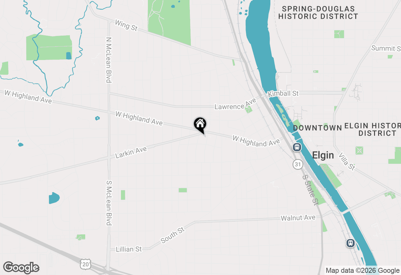 Map of 121 Monroe Avenue, Elgin, IL 60123