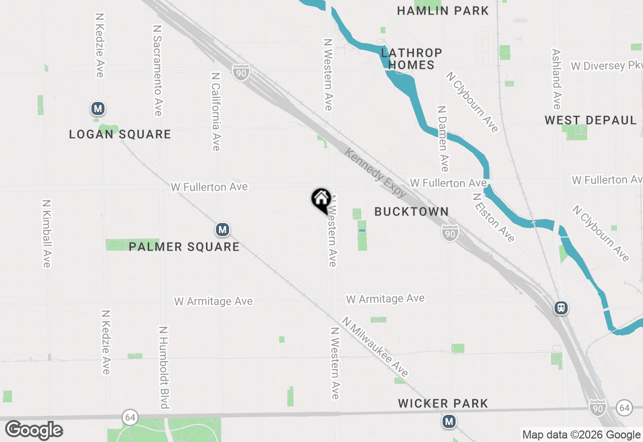 Map of 2422 W Lyndale Street #3, Chicago, IL 60647