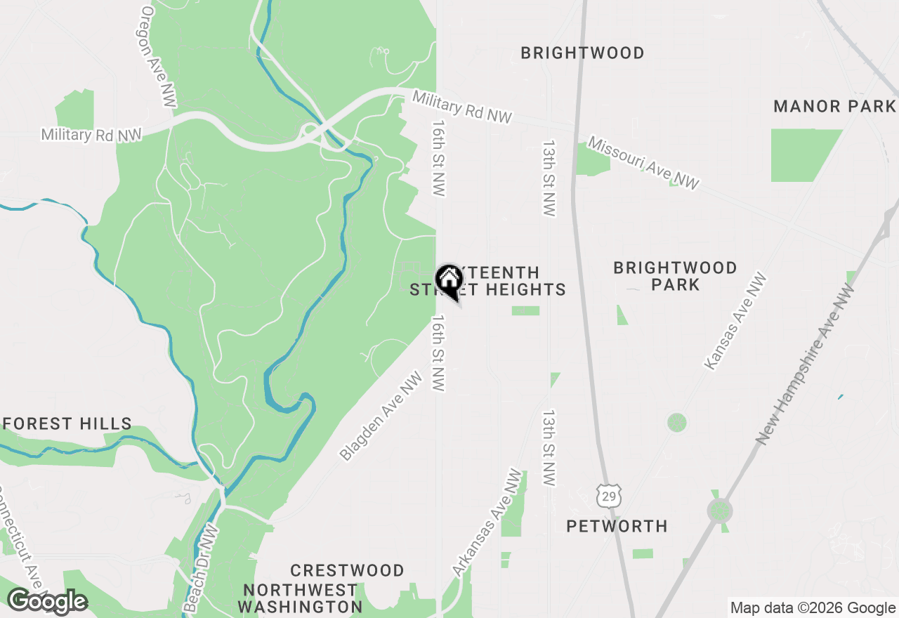 Map of 1516 Hamilton Street Nw, Washington, DC 20011