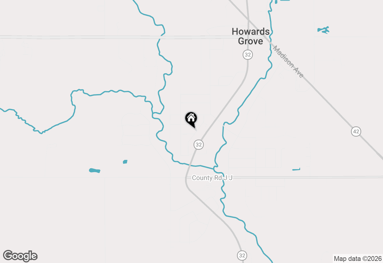 Map of 1208 Emerson Ave, Howards Grove, WI 53083