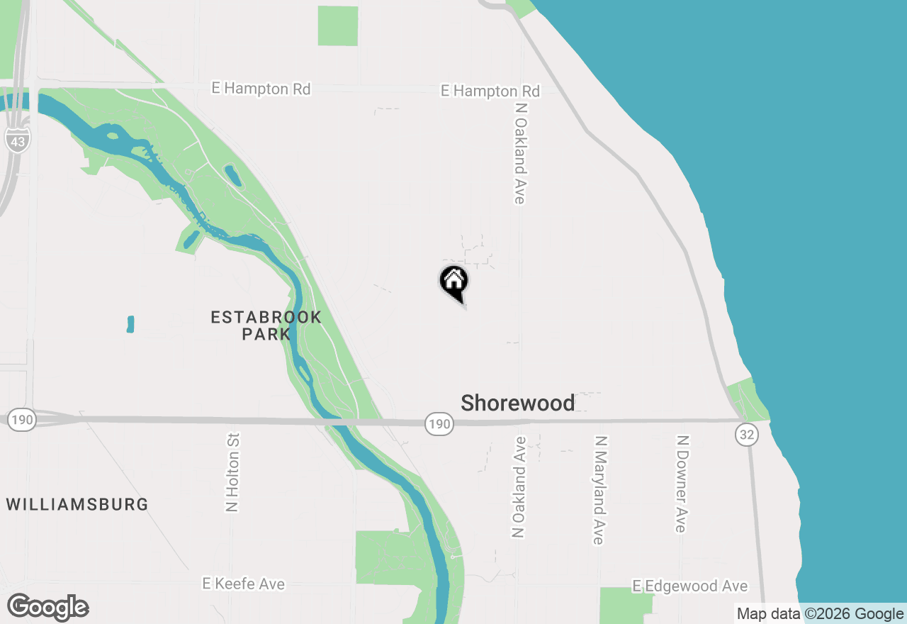 Map of 4243 N Larkin St, Shorewood, WI 53211