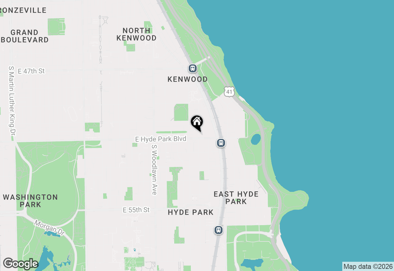 Map of 1426 E Hyde Park Boulevard #2, Chicago, IL 60615