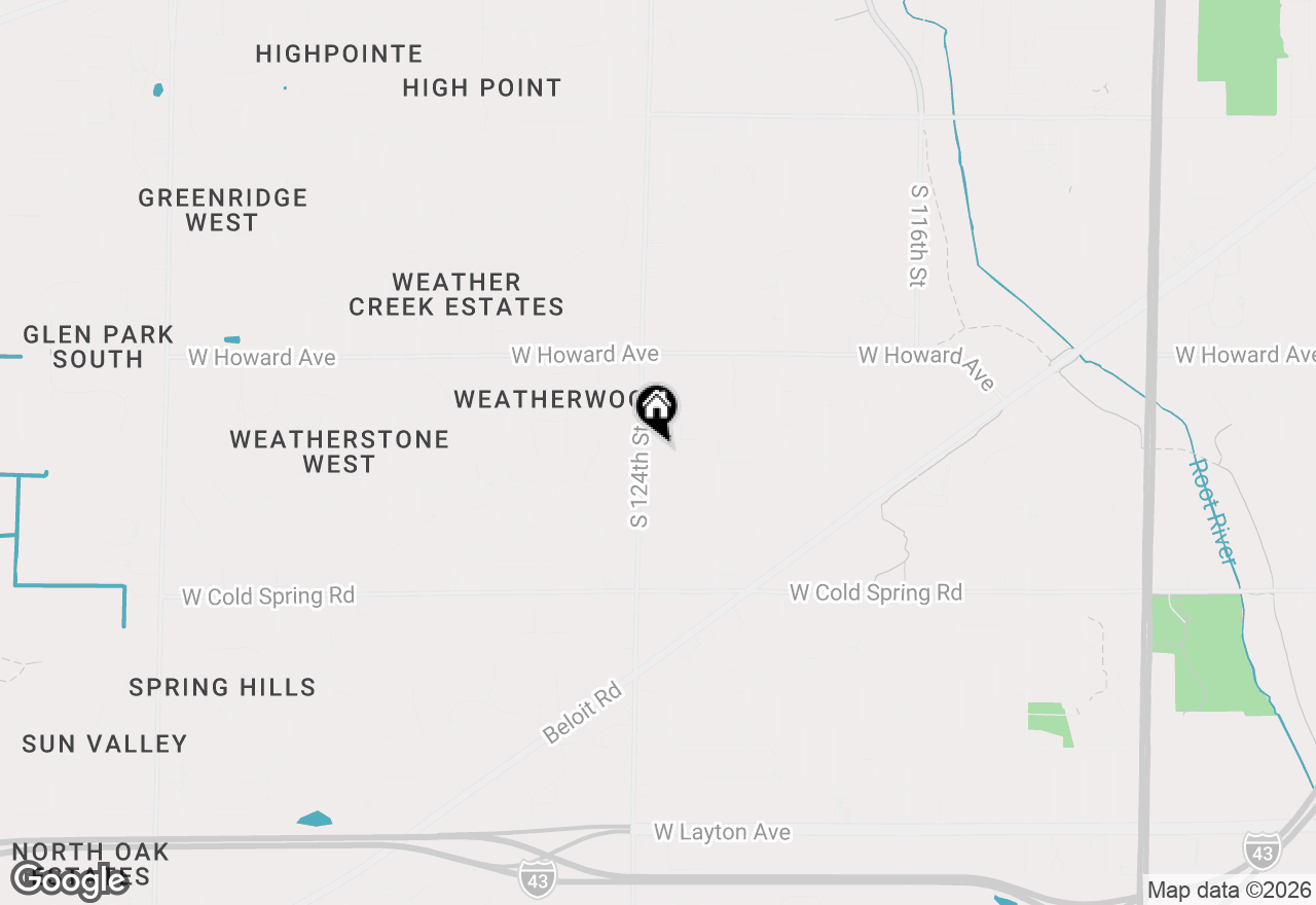 Map of 12263 W Waterford Ave, Greenfield, WI 53228