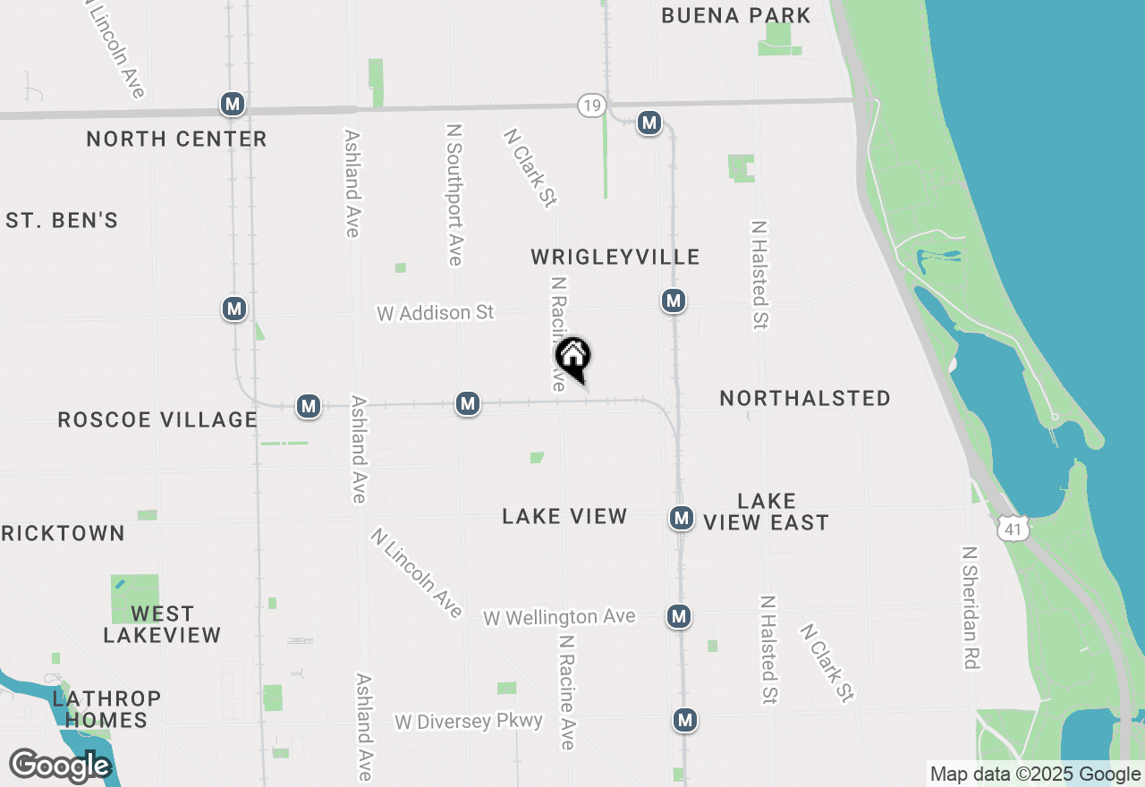 Map of 1145 W Newport Avenue #R, Chicago, IL 60657