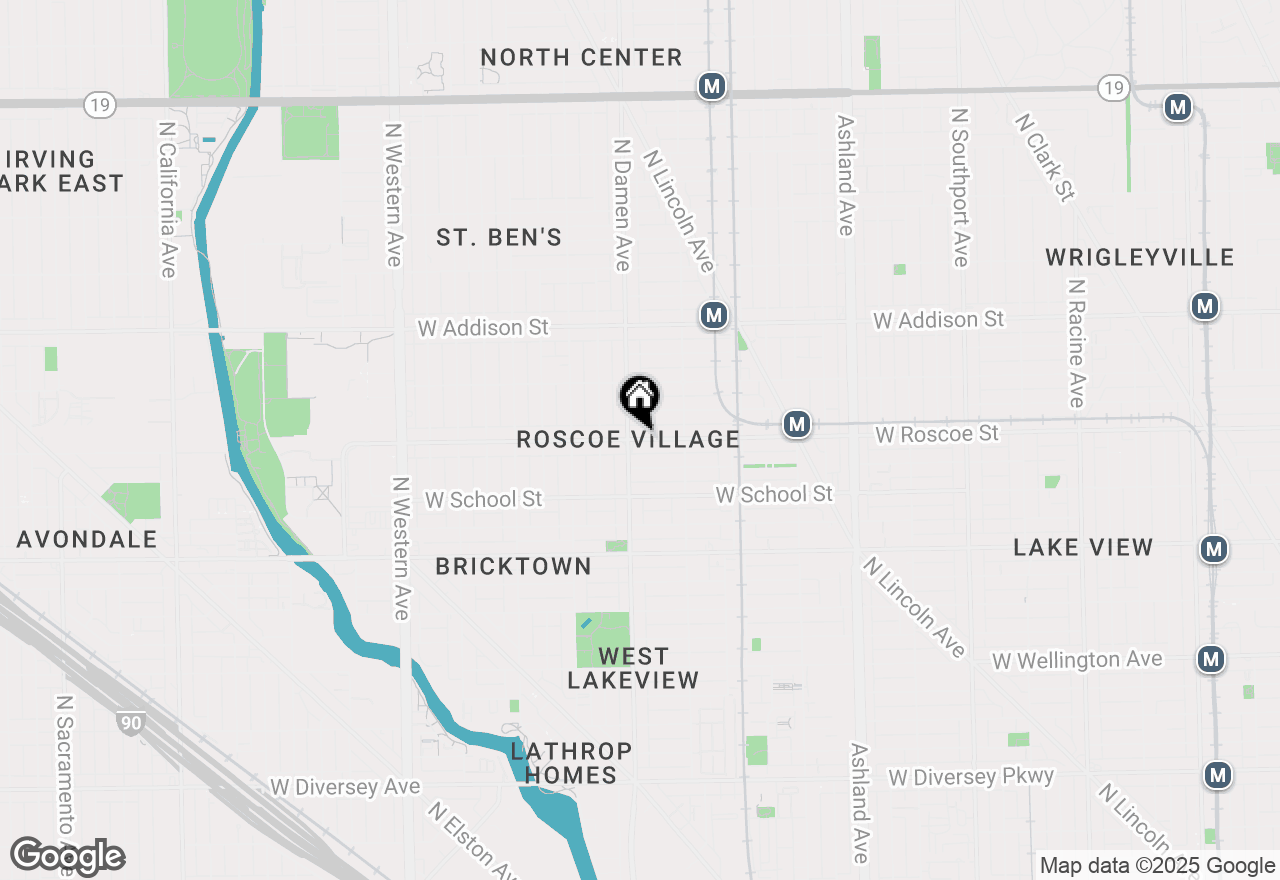 Map of 1949 W Roscoe Street #1F, Chicago, IL 60657