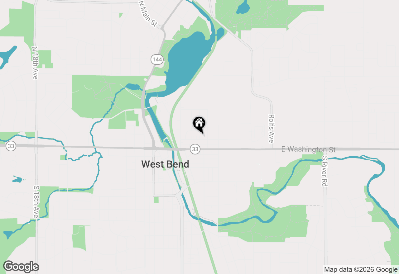 Map of 162 Wilson Ave, West Bend, WI 53090