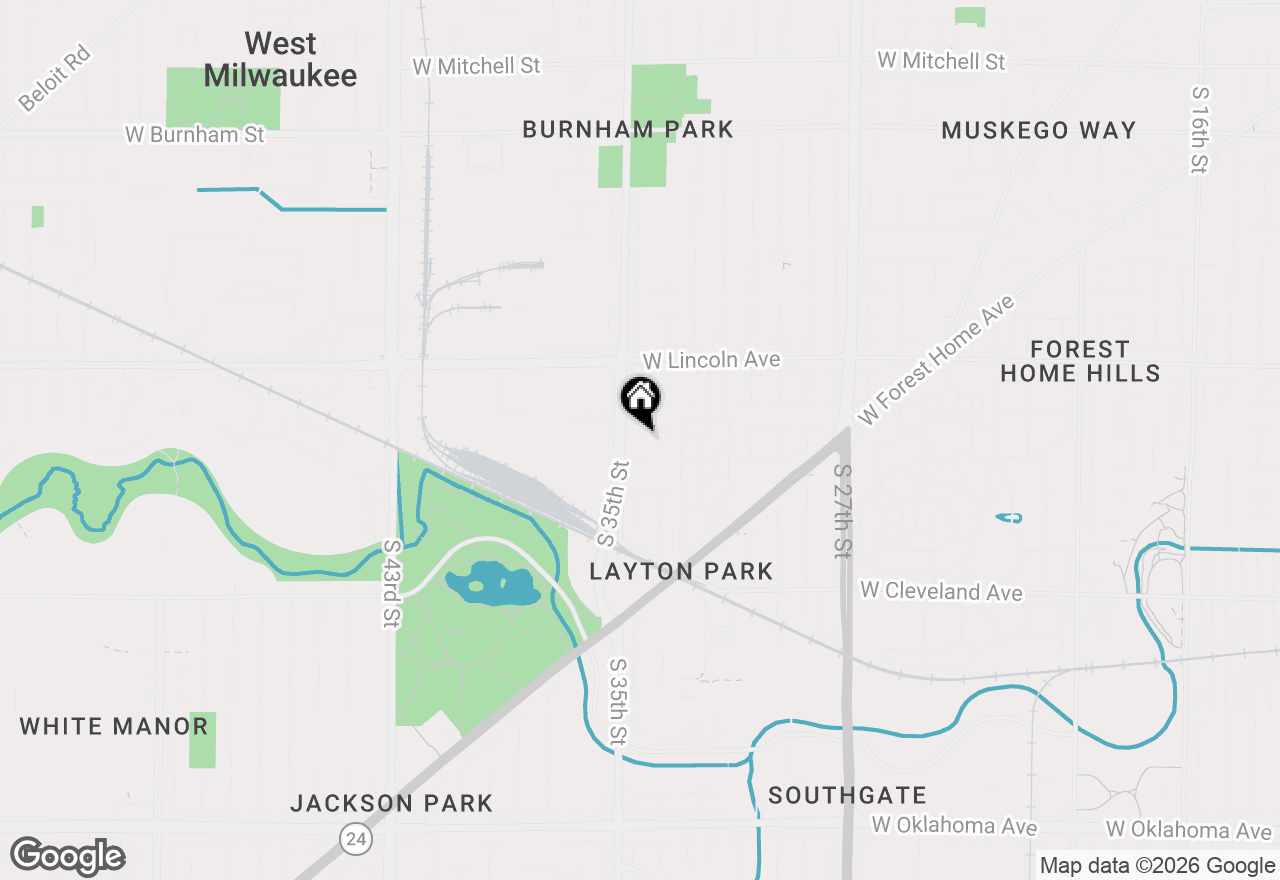 Map of 2431 S 34th St #2431, Milwaukee, WI 53215