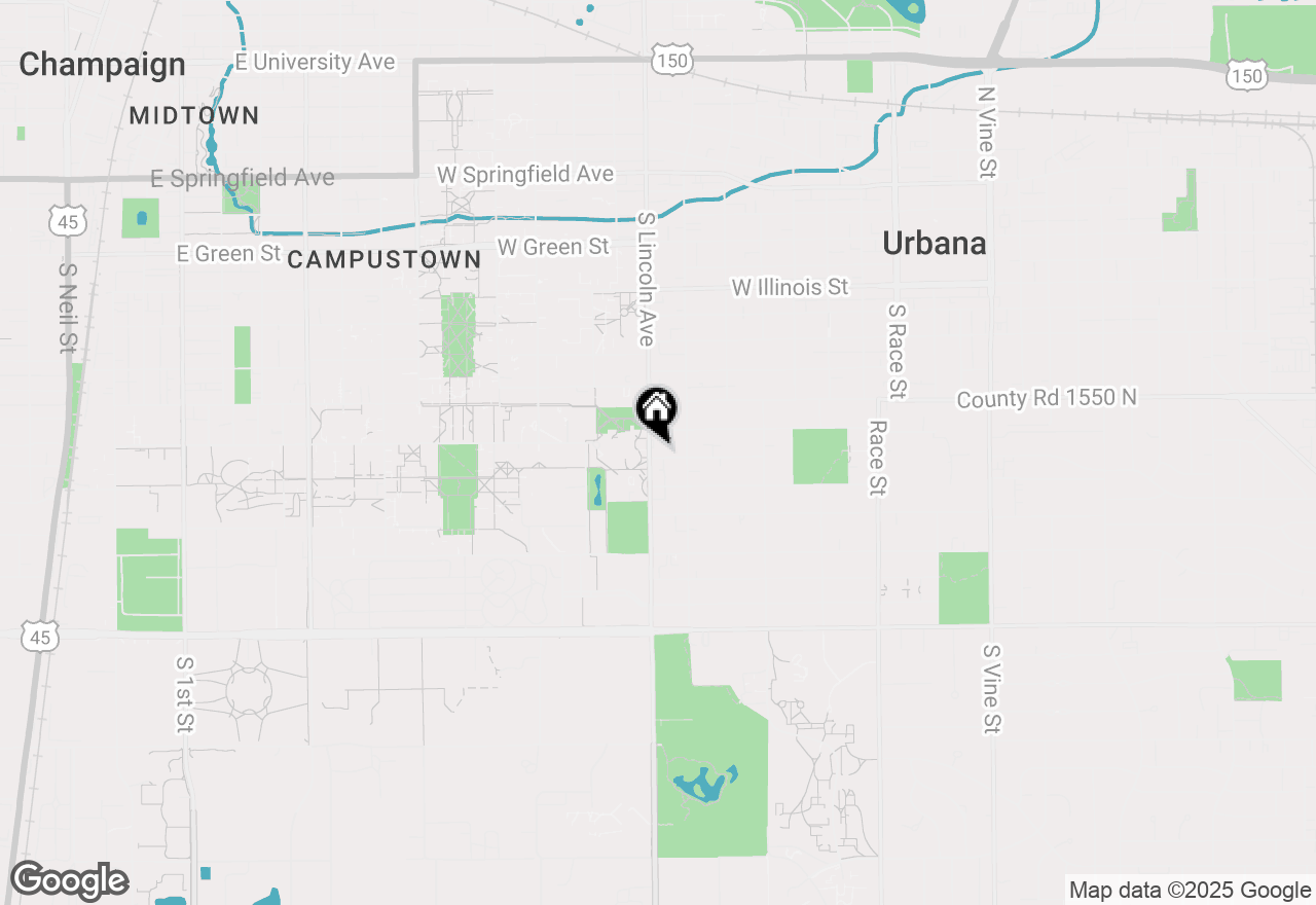 Map of 1008 S Lincoln Avenue, Urbana, IL 61801