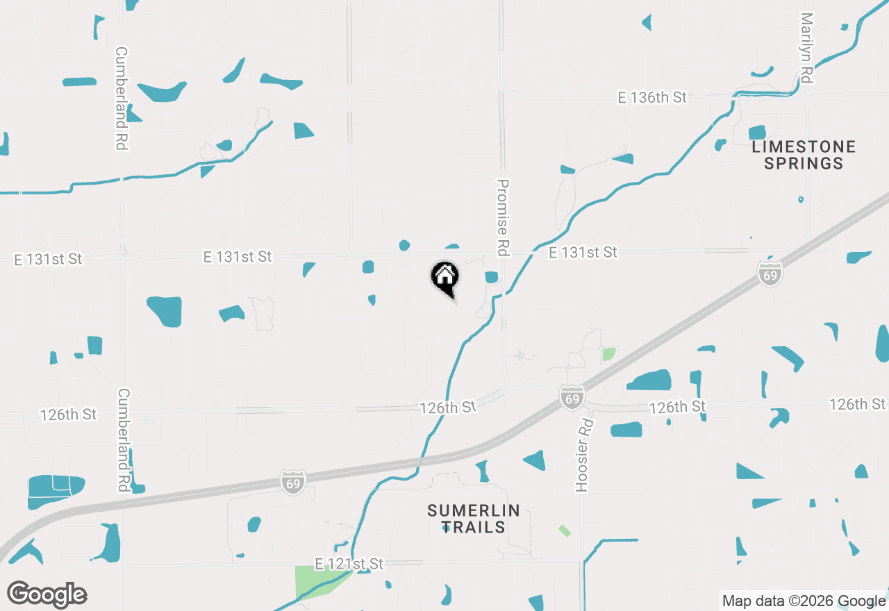 Map of 10898 Glazer Way, Fishers, IN 46038
