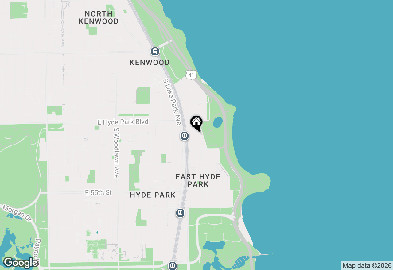 Map of 5201 S Cornell Avenue #4B, Chicago, IL 60615