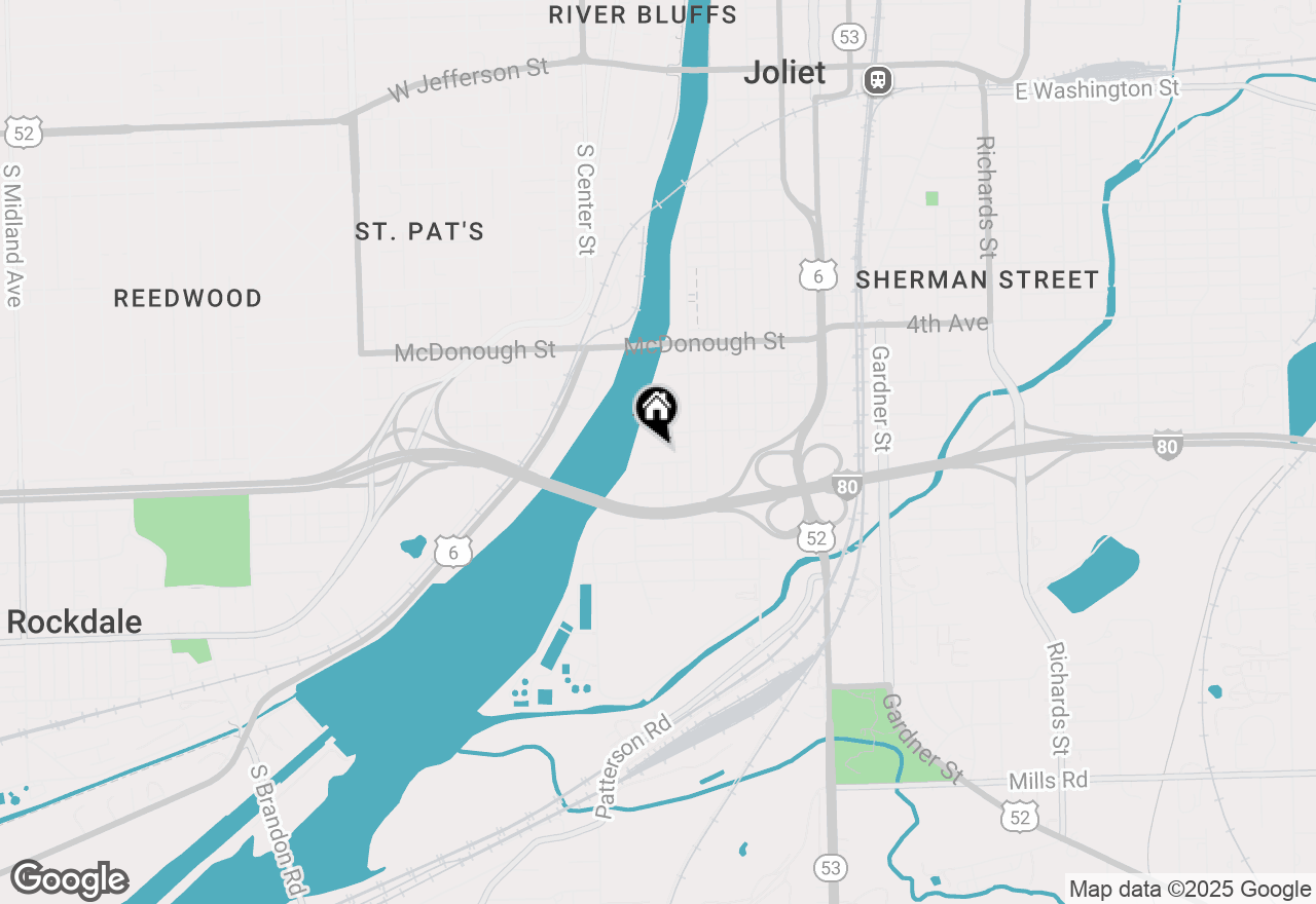 Map of 218 Sheridan Street, Joliet, IL 60436