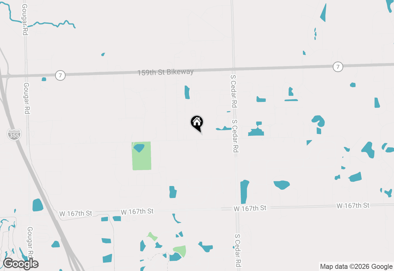 Map of 15010 W 163rd Street, Homer Glen, IL 60491