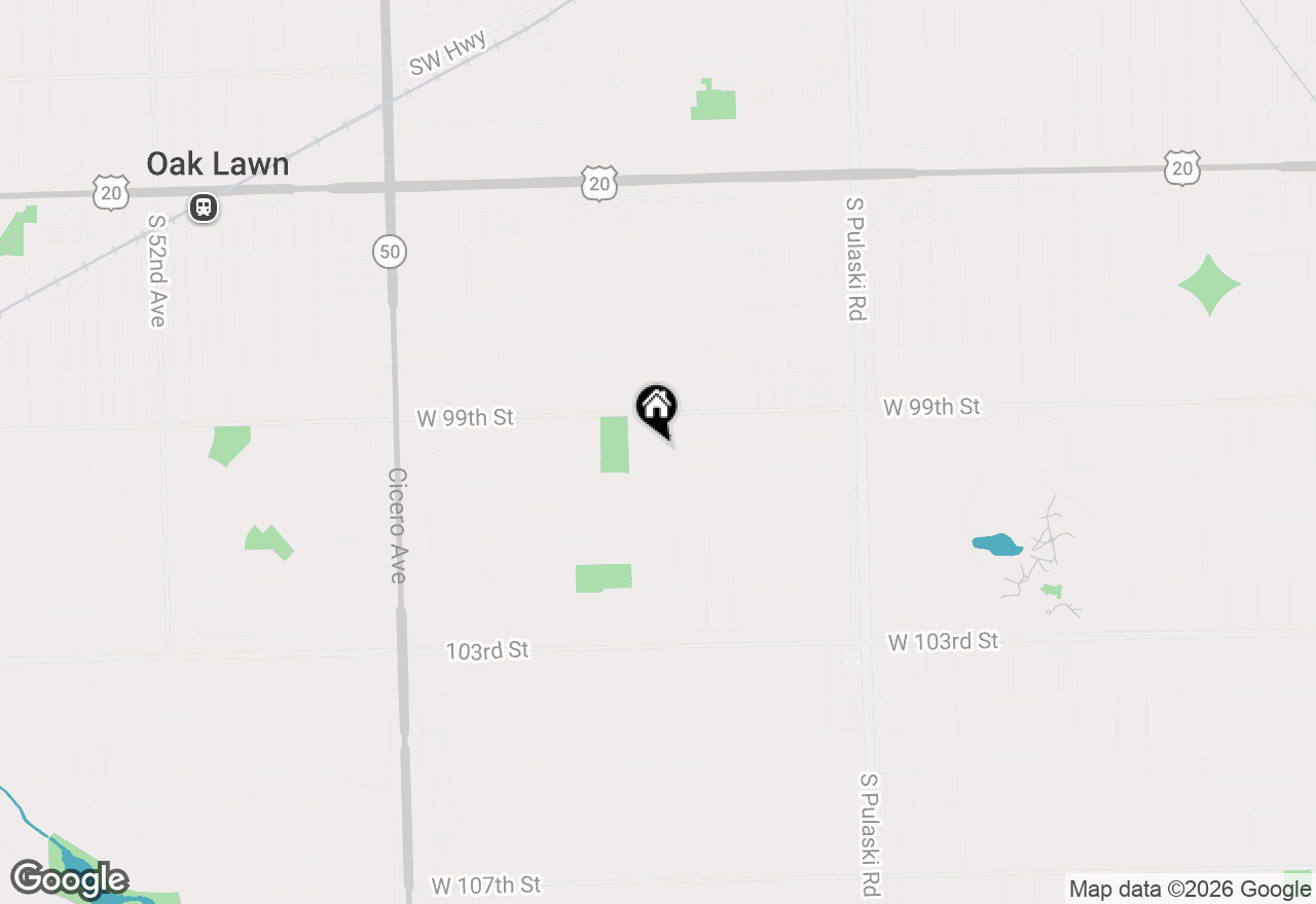 Map of 4325 W 99th Place, Oak Lawn, IL 60453