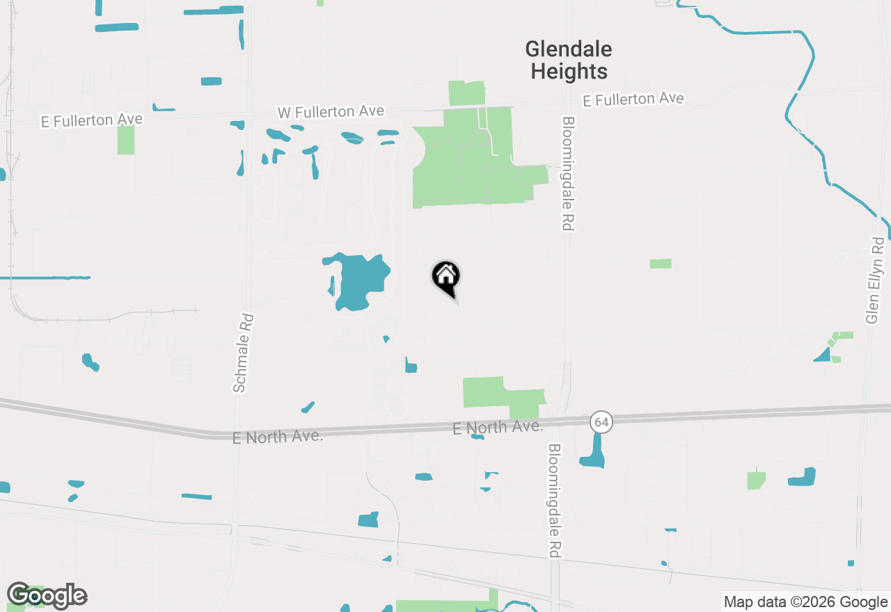Map of 1348 Hartford Street, Glendale Heights, IL 60139