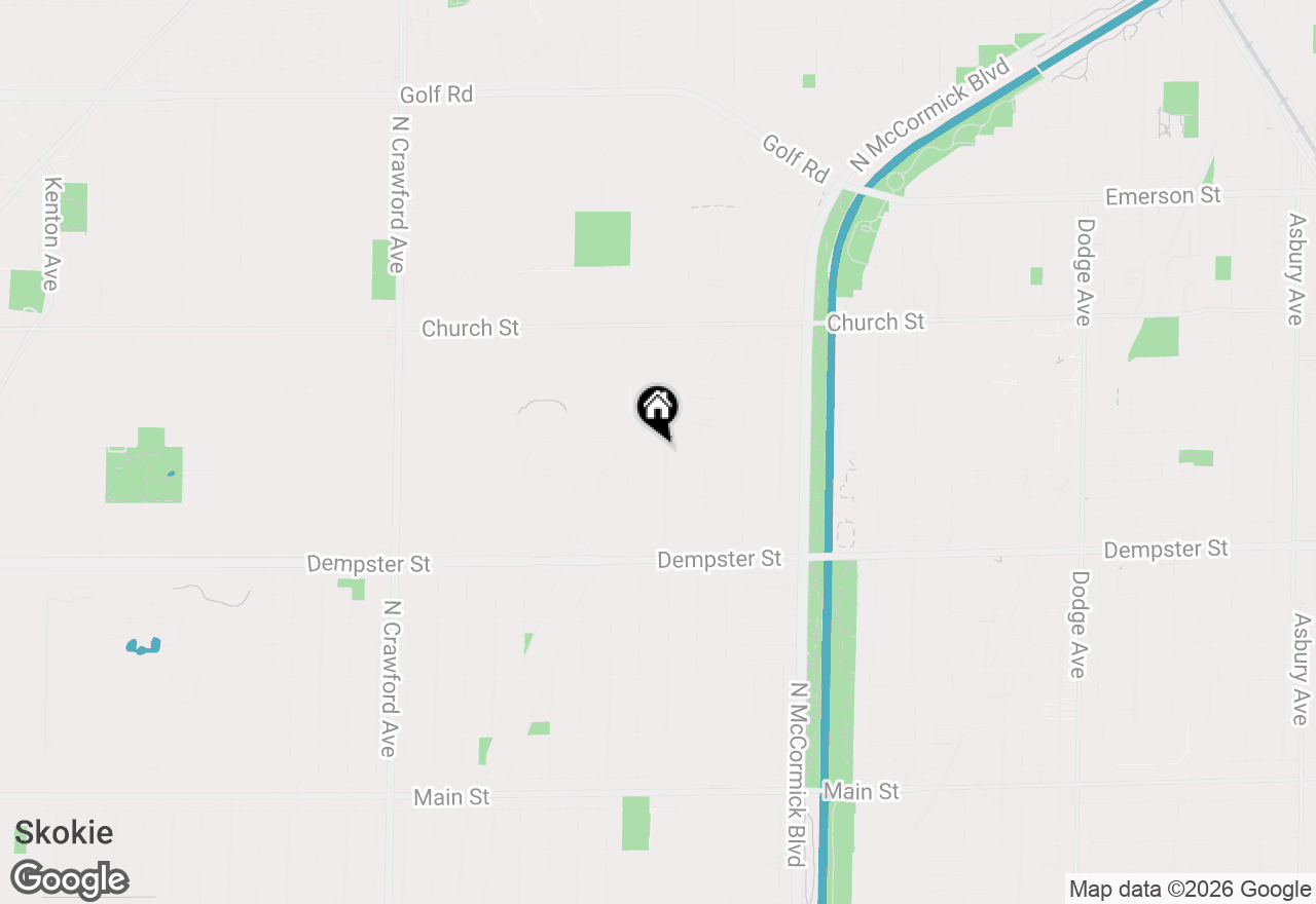 Map of 8953 Central Park Avenue, Evanston, IL 60203