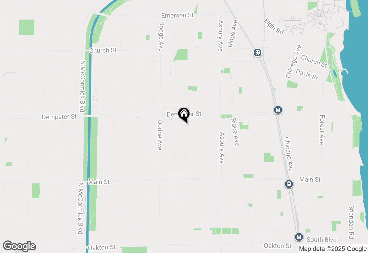 Map of 1209 Dewey Avenue #1R, Evanston, IL 60202