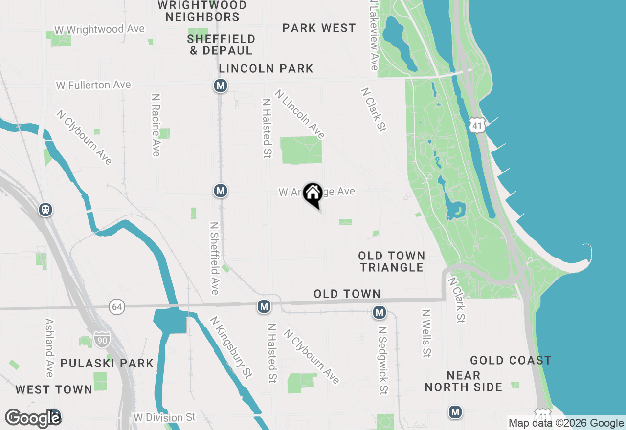 Map of 1923 N Howe Street #A, Chicago, IL 60614