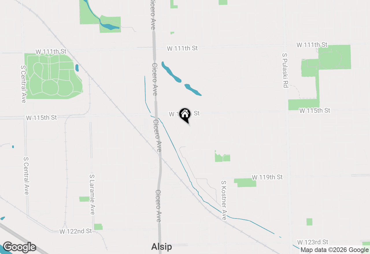 Map of 11549 S Lee Road, Alsip, IL 60803