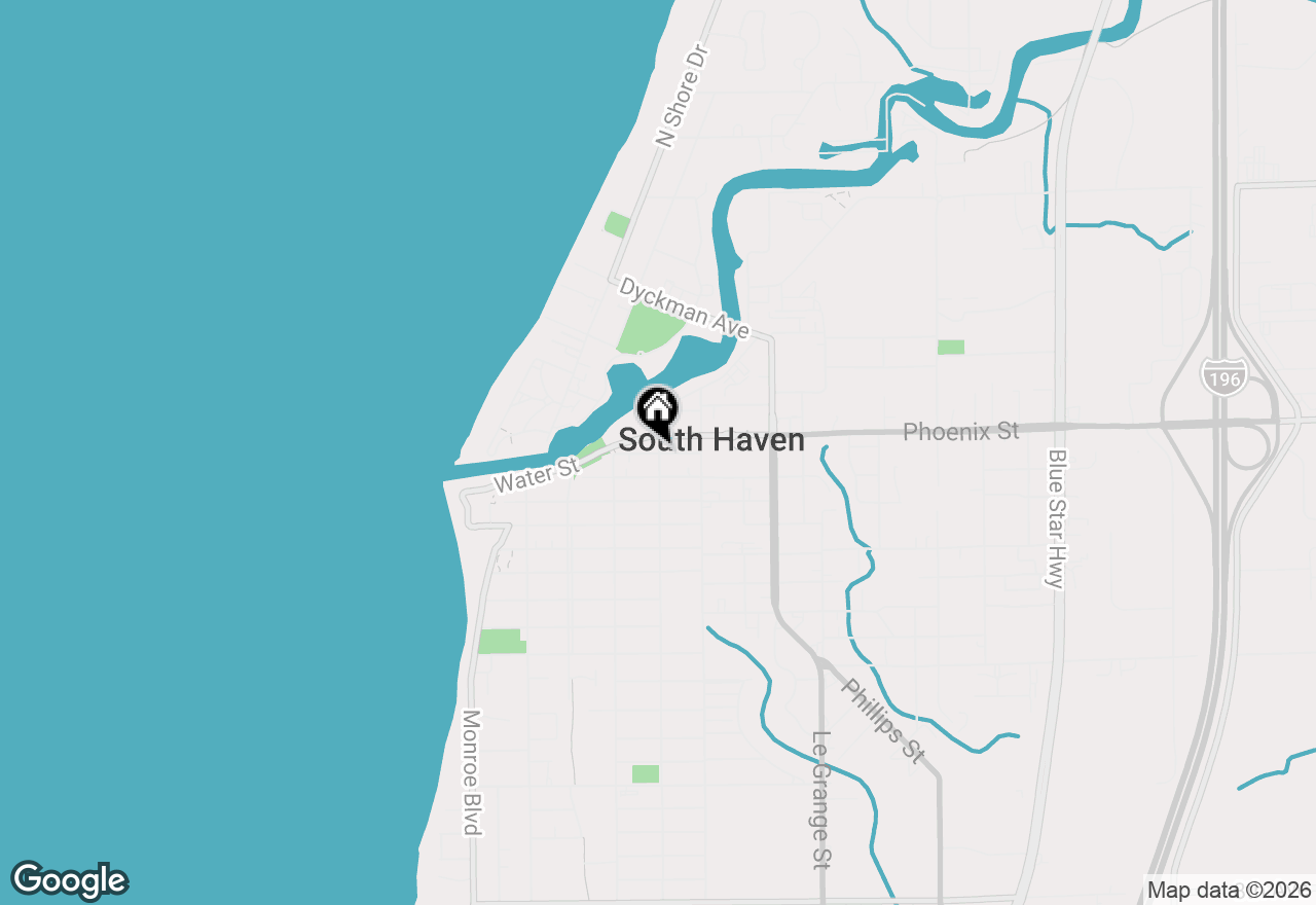 Map of 308 Kalamazoo Street, South Haven, MI 49090