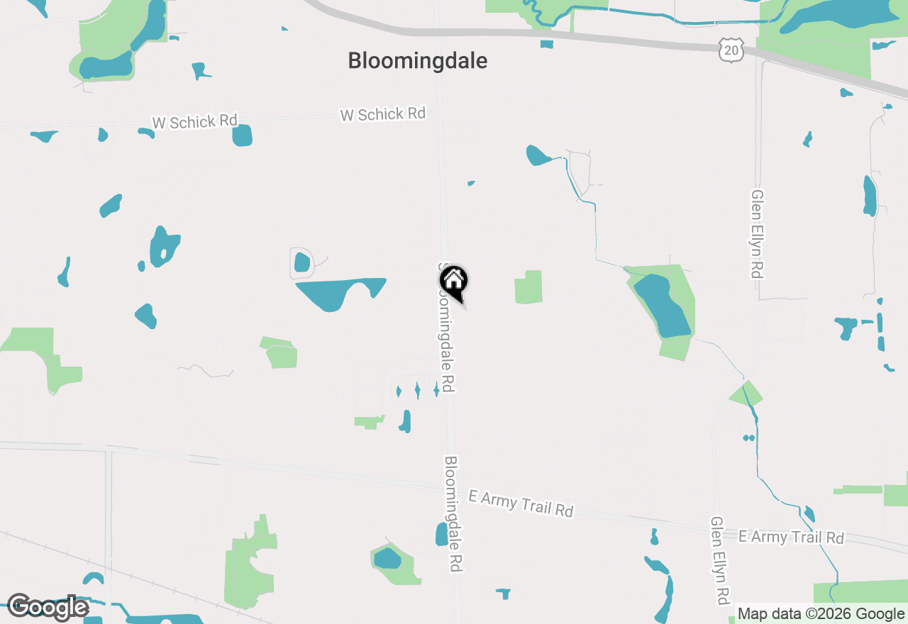 Map of 104 Oxford Place, Bloomingdale, IL 60108