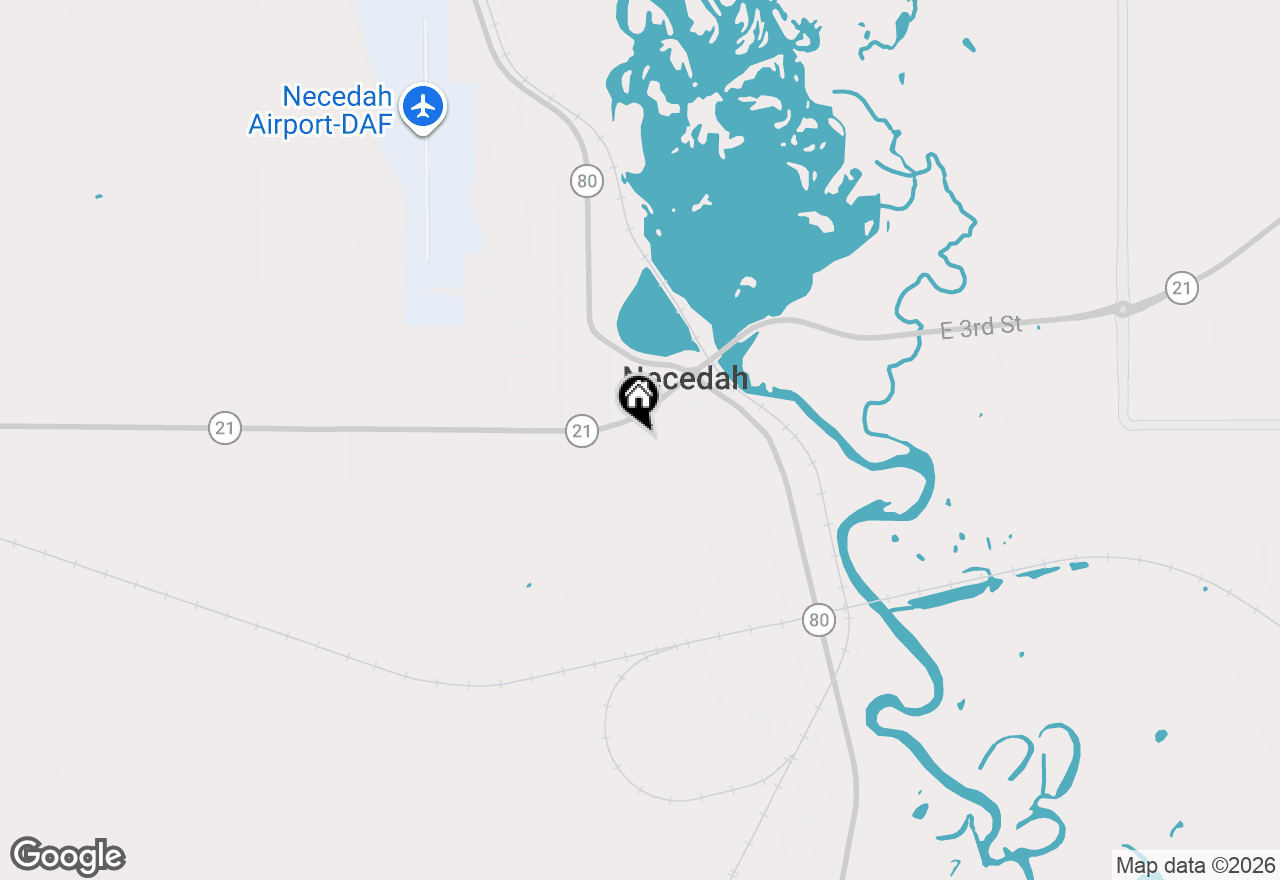Map of 103 Oak St, Necedah, WI 54646