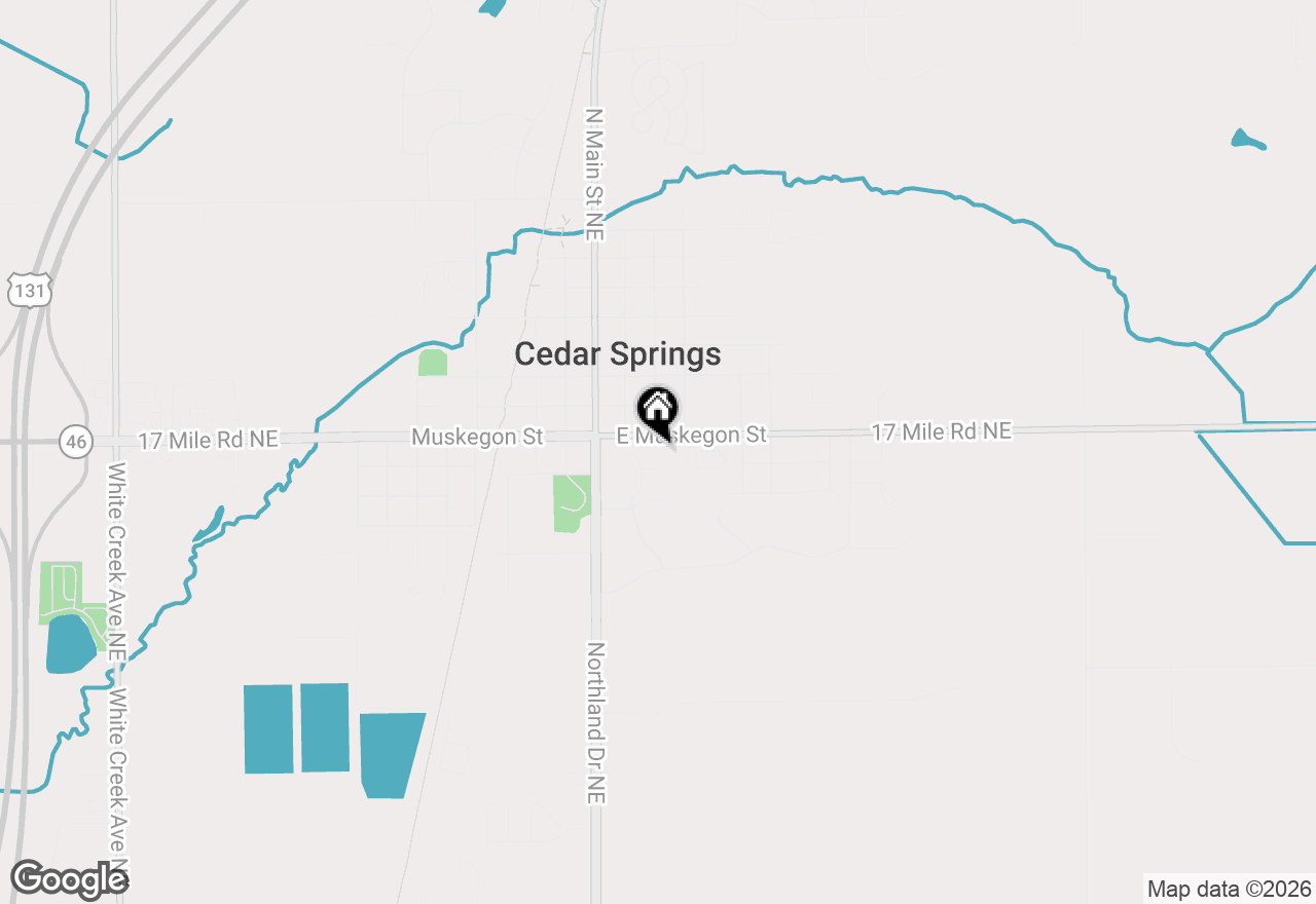 Map of 100 E Muskegon Street, Cedar Springs, MI 49319