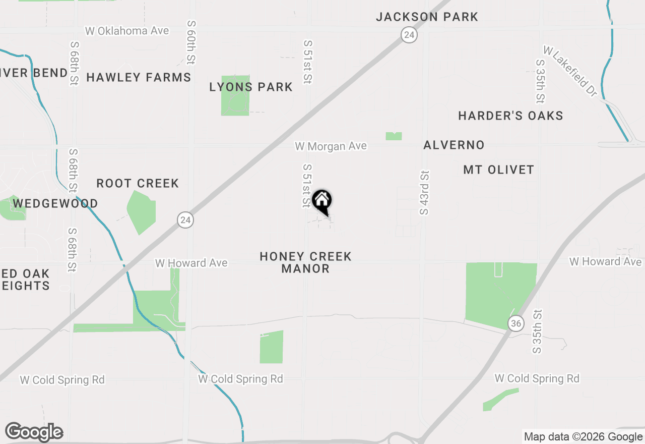 Map of 5075 W Colonial Ct, Greenfield, WI 53220