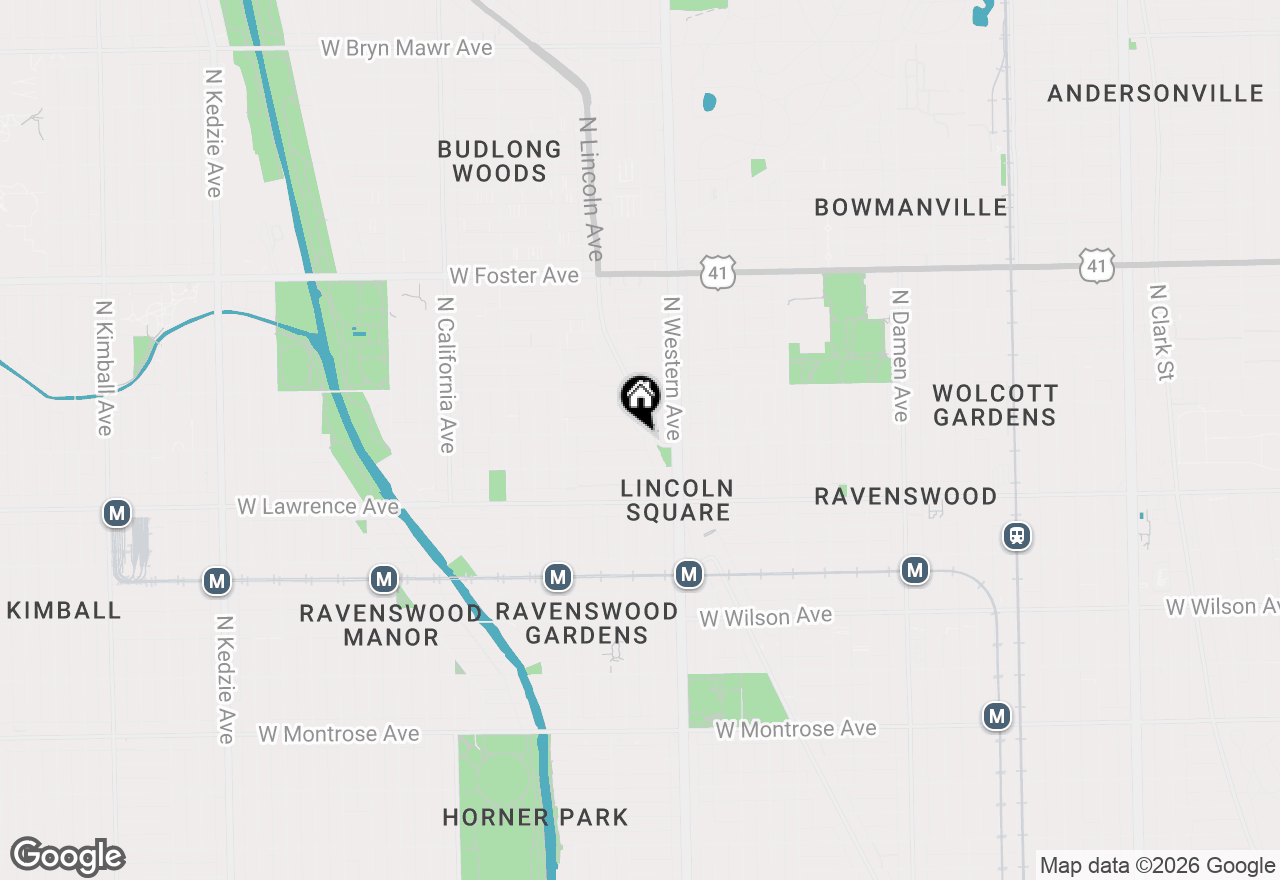 Map of 2437 W Ainslie Street #1F, Chicago, IL 60618