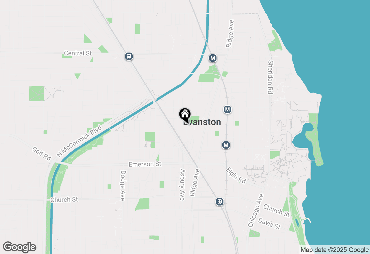 Map of 2110 Asbury Avenue, Evanston, IL 60201