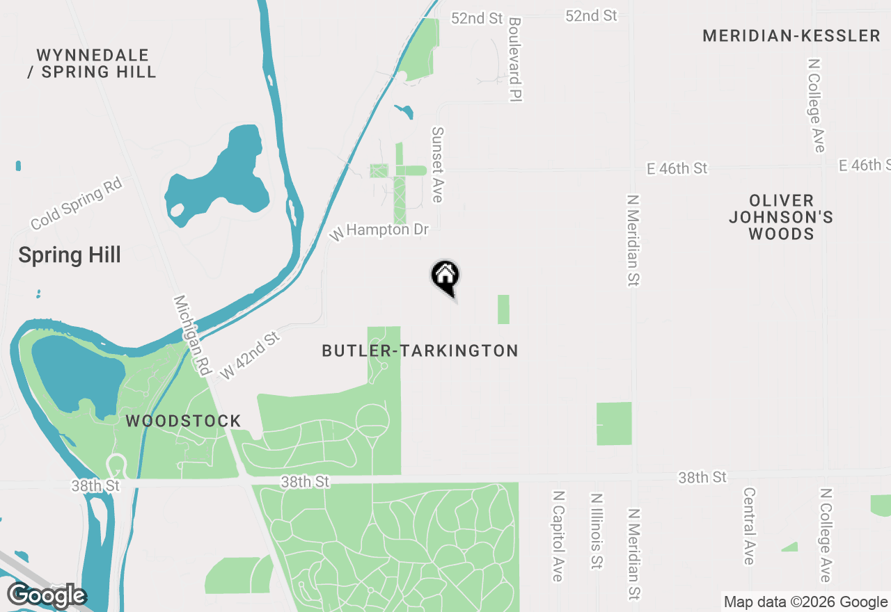 Map of 4231 Sunset Avenue, Indianapolis, IN 46208