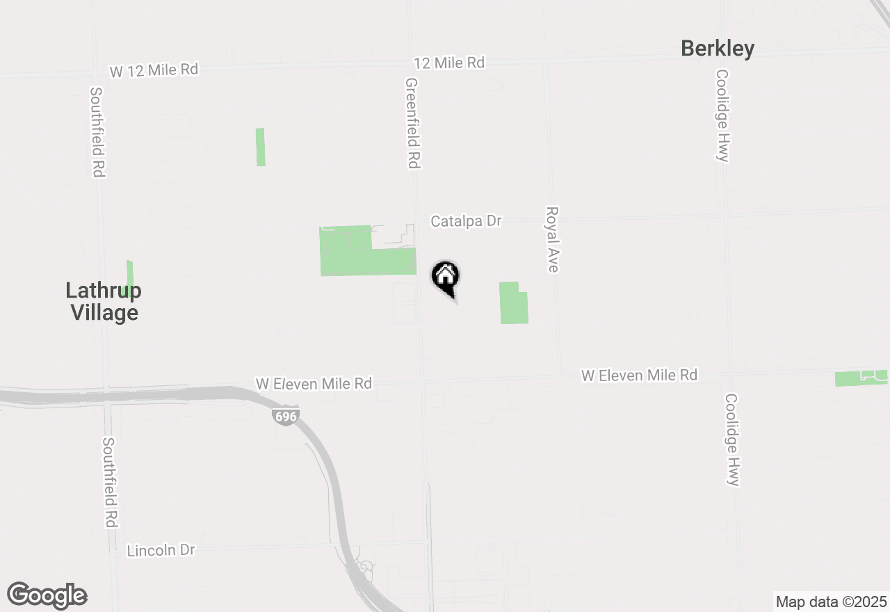 Map of 2112 Ellwood Avenue E, Berkley, MI 48072