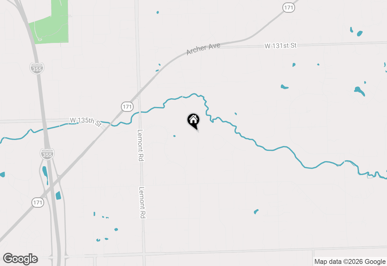 Map of 13600 S Longview Drive, Homer Glen, IL 60491